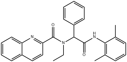2-Quinolinecarboxamide,N-[2-[(2,6-dimethylphenyl)amino]-2-oxo-1-phenylethyl]-N-ethyl-(9CI) 구조식 이미지