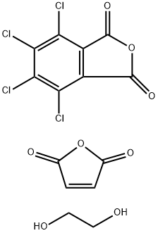 1,3-Isobenzofurandione, 4,5,6,7-tetrachloro-, polymer with 1,2-ethanediol and 2,5-furandione Structure