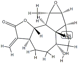 (3aS,6aS)-3aβ,5,6,7aβ,7bβ,8a,8bβ,8cβ-Octahydro-6β-hydroxy-6,8aβ-dimethyl-3-methylene-4H-bisoxireno[1,8a:2,3]azuleno[4,5-b]furan-2(3H)-one Structure