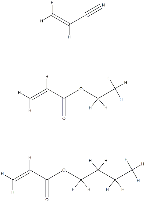 2-Propenoic acid, butyl ester, polymer with ethyl 2-propenoate and 2-propenenitrile Structure