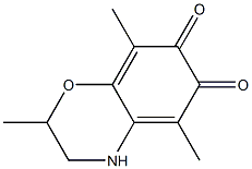 2H-1,4-Benzoxazine-6,7-dione,3,4-dihydro-2,5,8-trimethyl-(8CI) 구조식 이미지