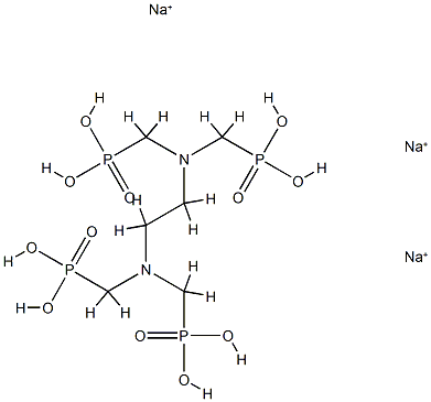 trisodium pentahydrogen [ethane-1,2-diylbis[nitrilobis(methylene)]]tetrakisphosphonate Structure