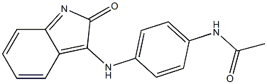 N-{4-[(2-oxo-1,2-dihydro-3H-indol-3-ylidene)amino]phenyl}acetamide 구조식 이미지