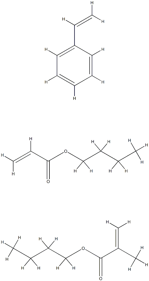 부틸 악틸산-부틸 메타크릴산-스티렌 공중합체 구조식 이미지