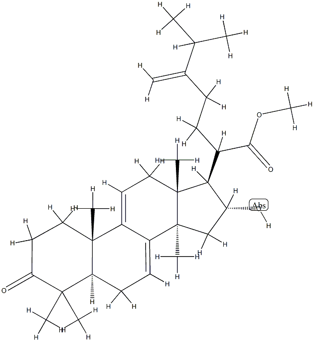 (20ξ)-16α-Hydroxy-24-methylene-3-oxolanosta-7,9(11)-dien-21-oic acid methyl ester 구조식 이미지