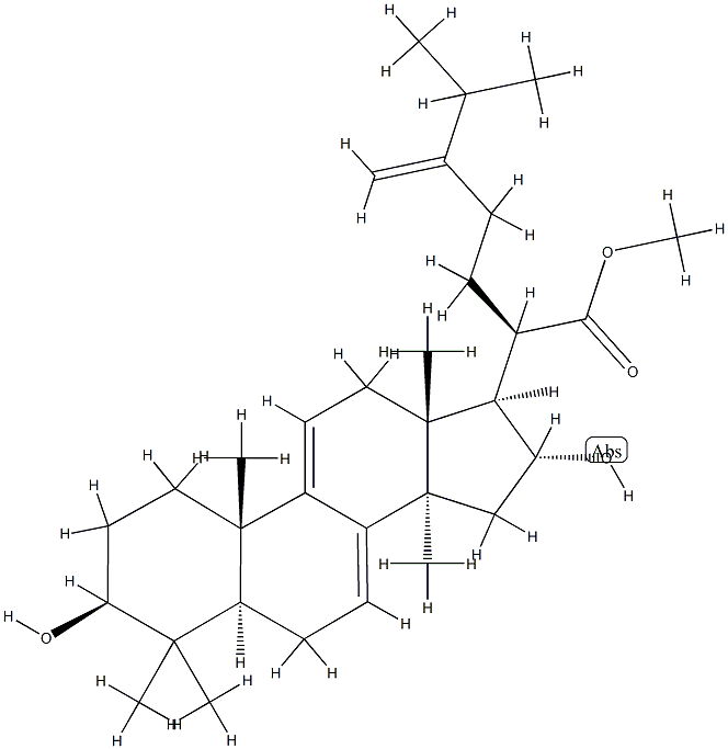 3β,16α-디하이드록시-24-메틸렌라노스타-7,9(11)-디엔-21-오산메틸에스테르 구조식 이미지