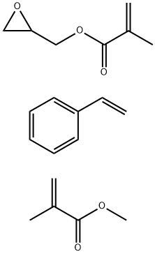 2-Propenoic acid, 2-methyl-, methyl ester, polymer with ethenylbenzene and oxiranylmethyl 2-methyl-2-propenoate Structure