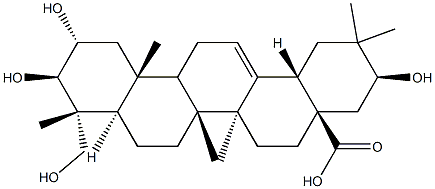 2α,3β,21β,23-Tetrahydroxyolean-12-en-28-oic acid 구조식 이미지