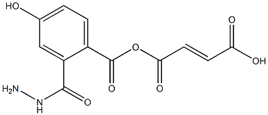 (E)-4-[2-(4-hydroxybenzoyl)hydrazino]-4-oxo-2-butenoic acid 구조식 이미지