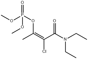 (E)-2-chloro-3-dimethoxyphosphoryloxy-N,N-diethyl-but-2-enamide Structure