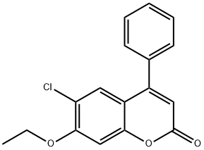 6-chloro-7-ethoxy-4-phenyl-2H-chromen-2-one 구조식 이미지