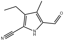 1H-Pyrrole-2-carbonitrile,3-ethyl-5-formyl-4-methyl-(9CI) 구조식 이미지