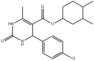 3,4-dimethylcyclohexyl 4-(4-chlorophenyl)-6-methyl-2-oxo-1,2,3,4-tetrahydropyrimidine-5-carboxylate 구조식 이미지