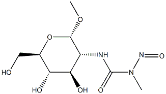메틸2-데옥시-2-(3-메틸-3-니트로소우레이도)-α-D-글루코피라노시드 구조식 이미지