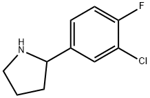 2-(3-chloro-4-fluorophenyl)pyrrolidine 구조식 이미지