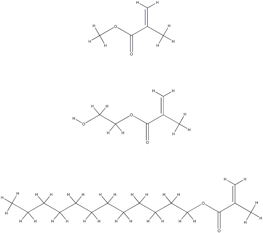 2-프로펜산,2-메틸-,도데실에스테르,2-히드록시에틸2-메틸-2-프로펜산및메틸2-메틸-2-프로펜산중합체 구조식 이미지