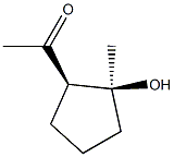 Ethanone, 1-[(1R,2S)-2-hydroxy-2-methylcyclopentyl]-, rel- (9CI) Structure