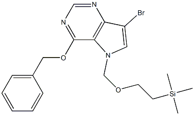 5H-Pyrrolo3,2-dpyrimidine, 7-bromo-4-(phenylmethoxy)-5-2-(trimethylsilyl)ethoxymethyl- 구조식 이미지