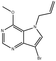 5H-Pyrrolo3,2-dpyrimidine, 7-bromo-4-methoxy-5-(2-propenyl)- Structure