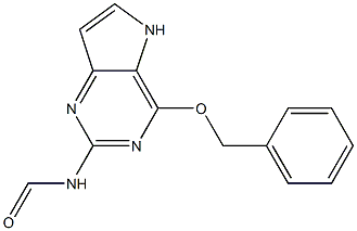 포름아미드,N-4-(페닐메톡시)-5H-피롤로3,2-d피리미딘-2-일- 구조식 이미지
