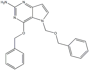 5H-Pyrrolo3,2-dpyrimidin-2-amine, 4-(phenylmethoxy)-5-(phenylmethoxy)methyl- 구조식 이미지