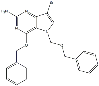5H-Pyrrolo3,2-dpyrimidin-2-amine, 7-bromo-4-(phenylmethoxy)-5-(phenylmethoxy)methyl- Structure