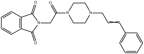 2-[2-(4-cinnamyl-1-piperazinyl)-2-oxoethyl]-1H-isoindole-1,3(2H)-dione 구조식 이미지