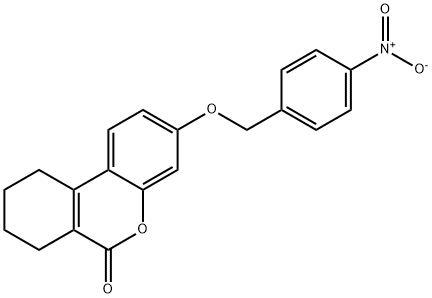 3-({4-nitrobenzyl}oxy)-7,8,9,10-tetrahydro-6H-benzo[c]chromen-6-one 구조식 이미지