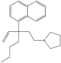 α-부틸-α-(1-나프틸)-1-피롤리딘부탄알 구조식 이미지