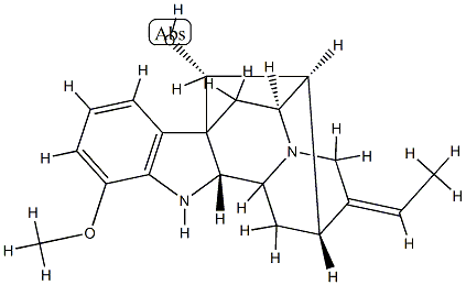 (17R,19E)-19,20-Didehydro-1-demethyl-12-methoxyajmalan-17-ol 구조식 이미지