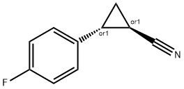 Cyclopropanecarbonitrile, 2-(4-fluorophenyl)-, (1R,2R)-rel- (9CI) Structure