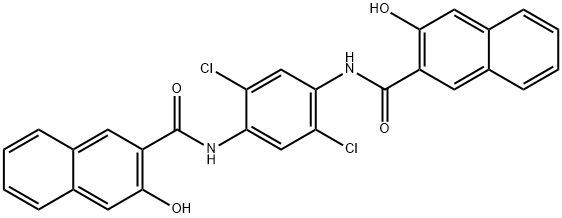 1,4-dichloro-2,5-bis(2-hydroxy-2-naphthamido)benzene Structure