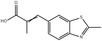 6-Benzothiazoleacrylic  acid,  -alpha-,2-dimethyl-  (7CI,8CI) Structure