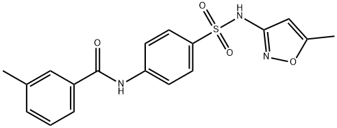 3-methyl-N-(4-{[(5-methyl-3-isoxazolyl)amino]sulfonyl}phenyl)benzamide 구조식 이미지