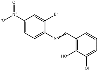 3-{[(2-bromo-4-nitrophenyl)imino]methyl}-1,2-benzenediol Structure