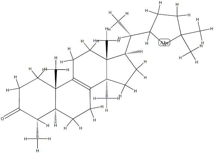 (20S)-22,25-Epoxy-4α,14-dimethyl-5α-cholest-8-en-3-one 구조식 이미지