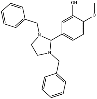 5-(1,3-dibenzyl-2-imidazolidinyl)-2-methoxyphenol Structure