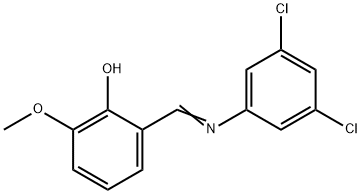 2-{[(3,5-dichlorophenyl)imino]methyl}-6-methoxyphenol 구조식 이미지