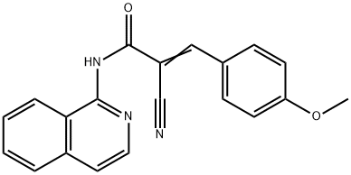 2-cyano-N-(1-isoquinolinyl)-3-(4-methoxyphenyl)acrylamide Structure