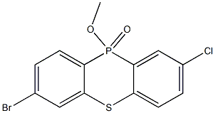 7-Bromo-2-chloro-10-methoxy-10H-phenothiaphosphine 10-oxide 구조식 이미지