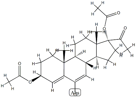 3β,17-Bisacetoxy-6-chloropregna-4,6-dien-20-one Structure