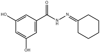 N'-cyclohexylidene-3,5-dihydroxybenzohydrazide Structure