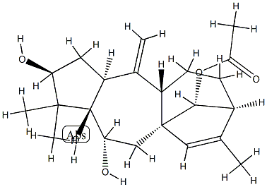 (14R)-Grayanotoxa-10(20),15-diene-3β,5,6β,14-tetrol 14-acetate 구조식 이미지