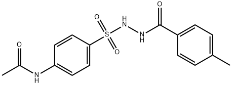 N-(4-{[2-(4-methylbenzoyl)hydrazino]sulfonyl}phenyl)acetamide 구조식 이미지