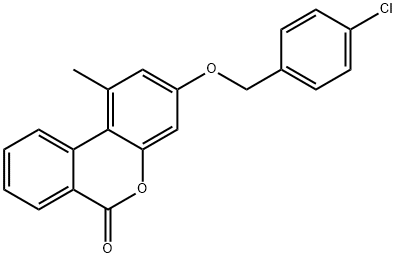 3-[(4-chlorobenzyl)oxy]-1-methyl-6H-benzo[c]chromen-6-one Structure