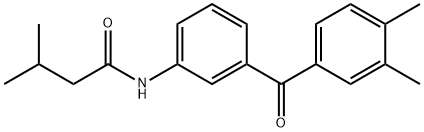 N-{3-[(3,4-dimethylphenyl)carbonyl]phenyl}-3-methylbutanamide Structure