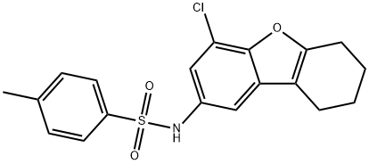 N-(4-chloro-6,7,8,9-tetrahydrodibenzo[b,d]furan-2-yl)-4-methylbenzenesulfonamide 구조식 이미지