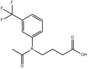 4-[N-(α,α,α-Trifluoro-m-tolyl)-N-acetylamino]butanoic acid Structure