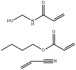 2-Propenoic acid, butyl ester, polymer with N-(hydroxymethyl)-2-propenamide and 2-propenenitrile Structure