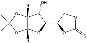 1-O,2-O-Isopropylidene-α-D-allofuranose 5,6-thiocarbonic acid Structure